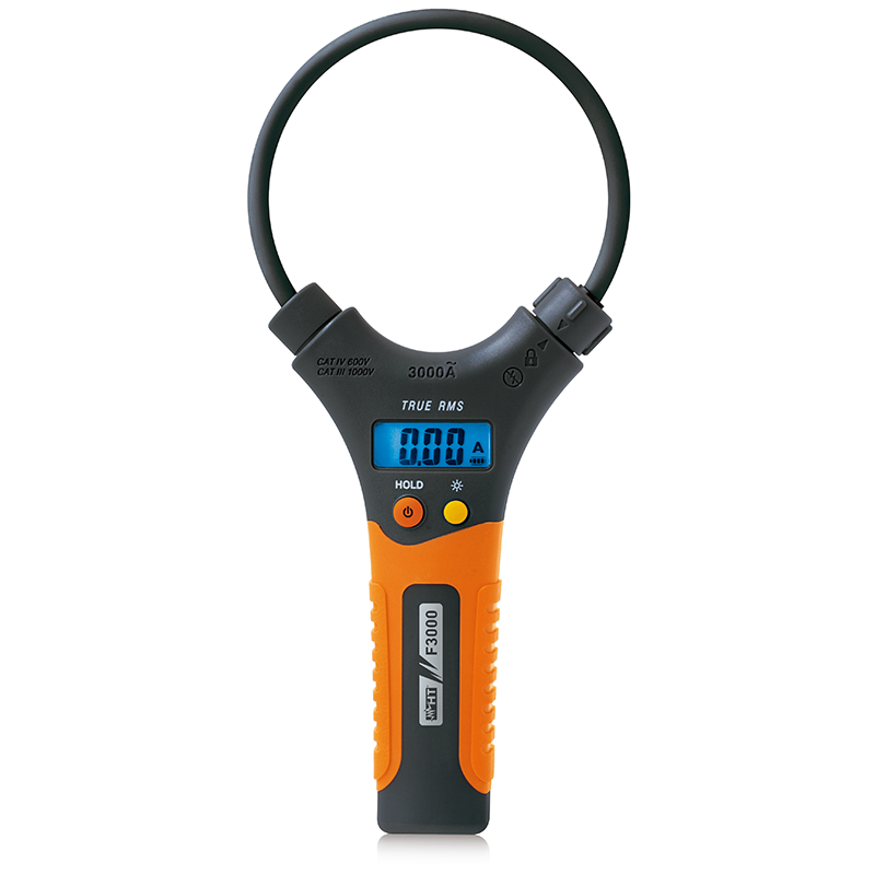 True Rms Clamp meter with flexible current probe to measure up to 3000A AC