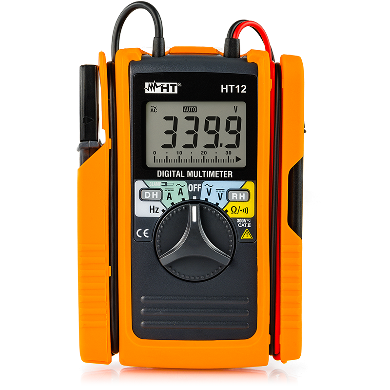 Digital multimeter with integrated AC/DC 60A clamp meter