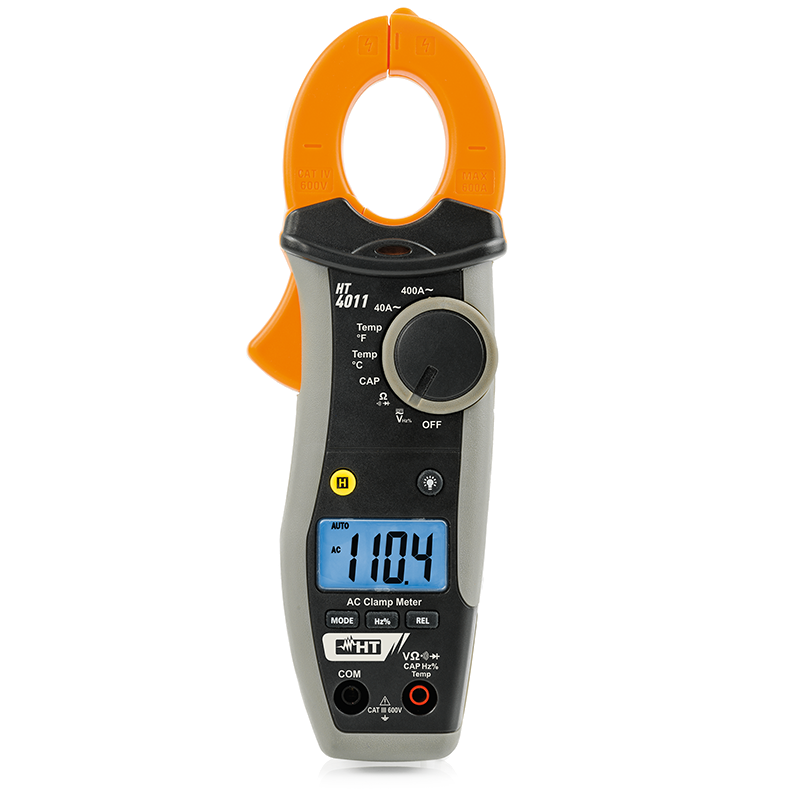 Clamp meter AC 400A with temperature measurement with K-type probe